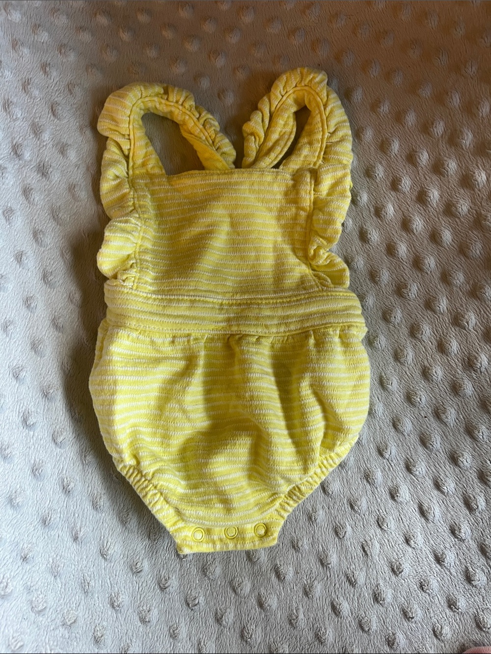 Yellow Ruffled Baby Romper
